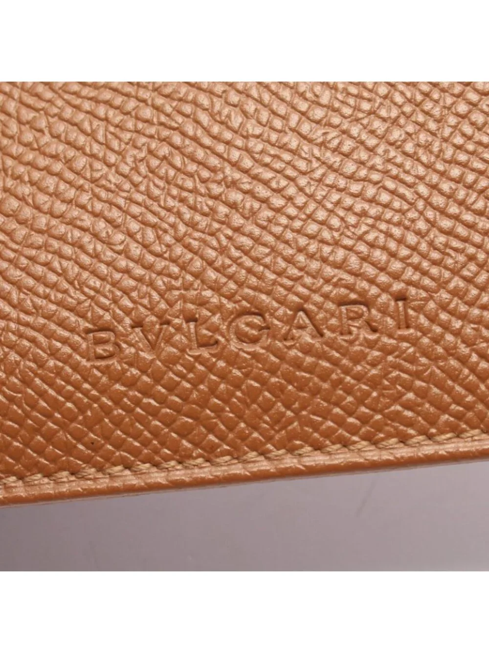 Bvlgari Bifold Wallet Brown Leather